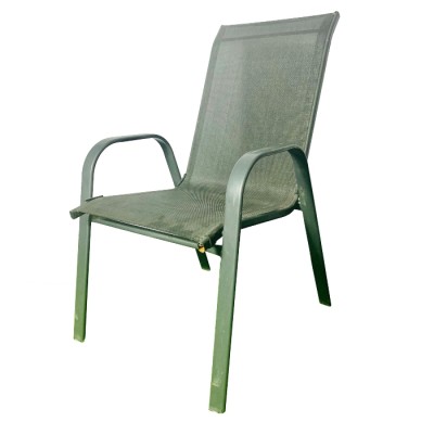 Mẫu ghế khung sắt -textilene màu xám