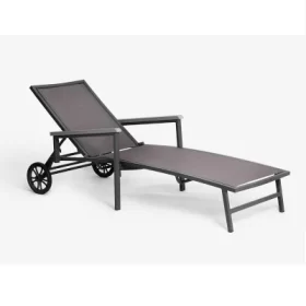 GHẾ TẮM NẮNG KHUNG NHÔM VỚI BÁNH XE VÀ TAY VỊN COMPOSITE | Shomes