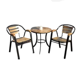 Bộ Bàn Ghế Cafe 2 Ghế Khung Sắt - Giá Xưởng | Shomes