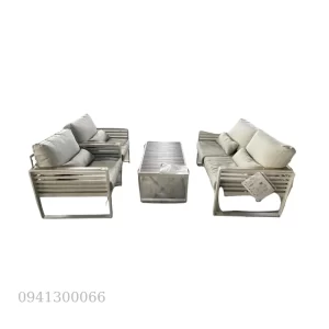 Lỗi 404 bo sofa phong khach khung nhom mau kem
