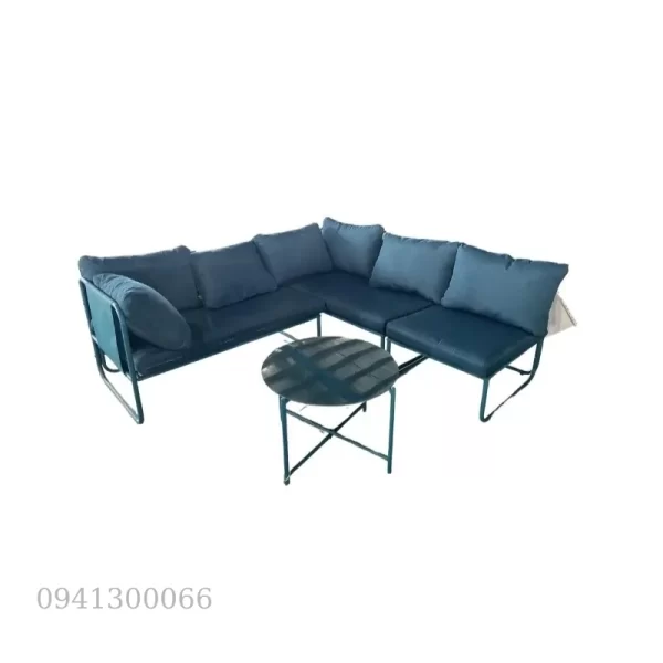 bo sofa khung thep mau xanh bien