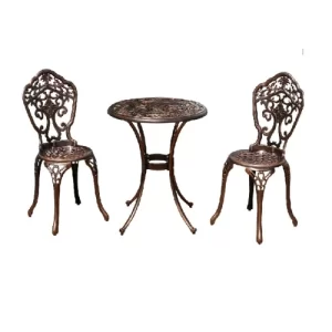 bàn ghế nhôm đúc 2 người