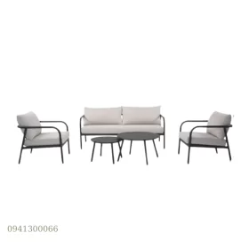 Bộ sofa khung nhôm đen 5 món | Shomes