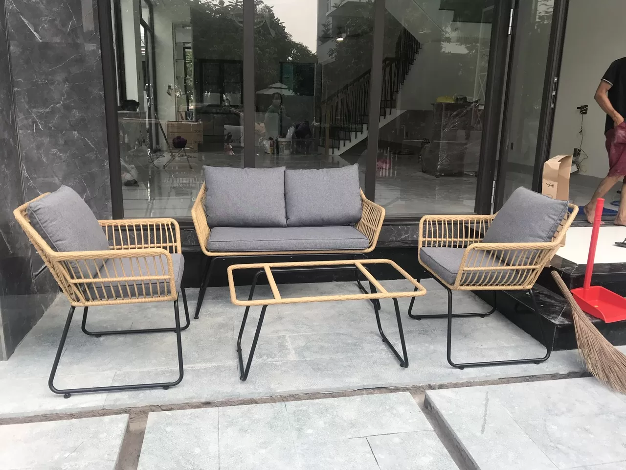 bàn ghế nhựa mây bàn ghế nhựa mây