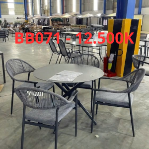 BỘ BÀN GHẾ KHUNG NHÔM - BB071