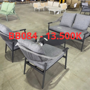 BỘ SOFA KHUNG NHÔM NGOÀI TRỜI CAO CẤP - BB084
