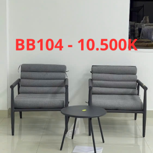 BỘ BÀN GHẾ NGOÀI TRỜI KHUNG NHÔM SANG TRỌNG - BB104