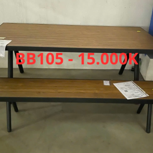 BÀN GHẾ ĂN NGOÀI TRỜI KHUNG NHÔM - BB105