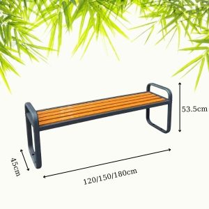 Ghế băng dài không tựa 1m2 - góc 1