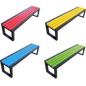 Ghế băng dài ngoài trời nhiều màu 1m2 - góc 1