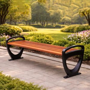 Ghế băng gỗ dài công viên 1m2 - góc 1