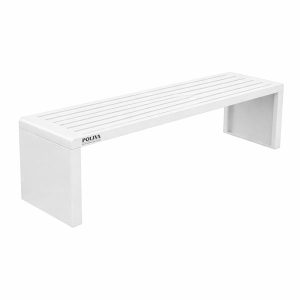 Ghế băng không tựa màu trắng dài 1m2 - góc 1