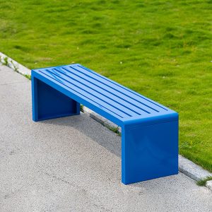 Ghế băng ngoài trời màu xanh dương dài 1m2