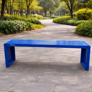 Ghế băng ngoài trời màu xanh dương dài 1m5