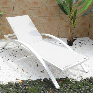 Ghế bể bơi ngoài trời vải lưới teslin - góc 1