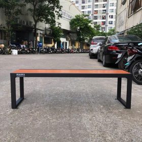 Ghế công viên giả gỗ không tựa dài 2m