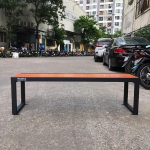 Ghế công viên giả gỗ không tựa dài 2m