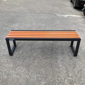 Ghế công viên giả gỗ không tựa dài 2m - góc 1