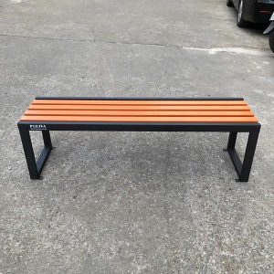 Ghế công viên giả gỗ không tựa dài 2m - góc 1