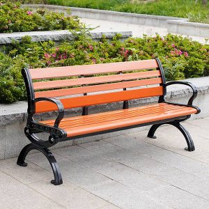 Ghế công viên gỗ nhựa dài 1,2 mét có tựa