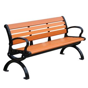 Ghế công viên gỗ nhựa dài 1,5 mét có tựa