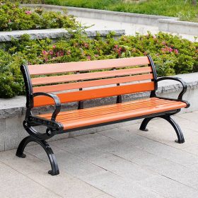 Ghế công viên gỗ nhựa dài 1,5 mét có tựa - góc 1