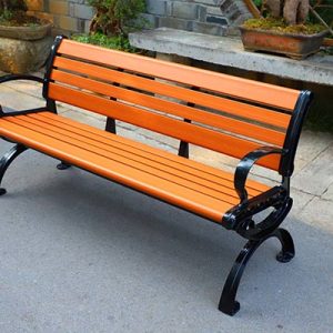 Ghế công viên gỗ nhựa dài 1,8 mét có tựa - góc 1