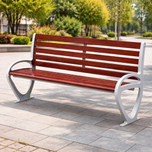 Ghế công viên khung nhôm nan gỗ nhựa 1m2