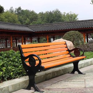 Ghế công viên nan nhựa tay vịn hình cá heo 1m5