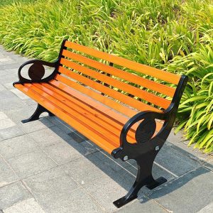 Ghế công viên nan nhựa tay vịn hình cá heo 1m8
