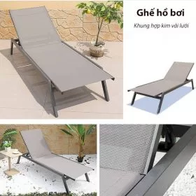 Ghế hồ bơi ngoài trời - góc 1