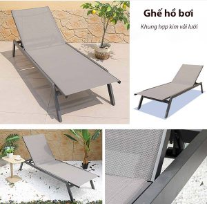 Ghế hồ bơi ngoài trời - góc 1