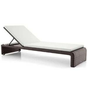 Ghế hồ bơi nhựa giả mây khung hợp kim - góc 1