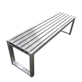 Ghế ngồi công viên inox dài 1m5 - góc 1