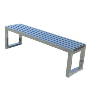 Ghế ngồi công viên inox dài 2m - góc 1