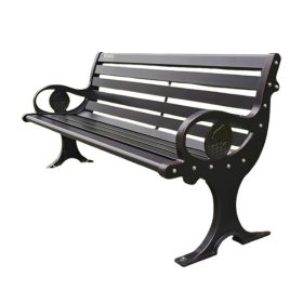 Ghế nhôm đúc công viên tay ghế hình cá heo 150cm