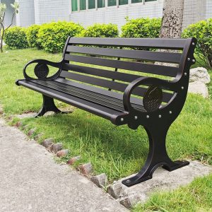 Ghế nhôm đúc công viên tay ghế hình cá heo 150cm - góc 1