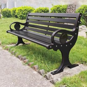 Ghế nhôm đúc công viên tay ghế hình cá heo 180cm - góc 1