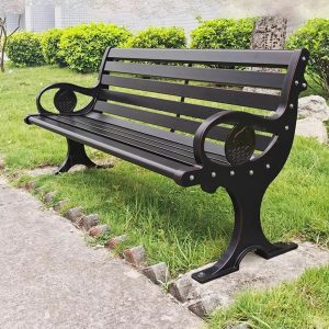 Ghế nhôm đúc công viên tay ghế hình cá heo 180cm - góc 1