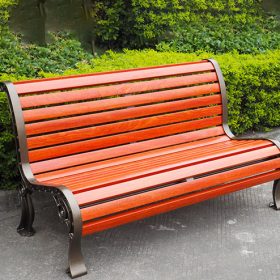 Ghế nhôm đúc ngoài trời giả gỗ
