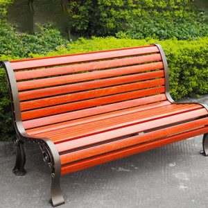 Ghế nhôm đúc ngoài trời giả gỗ
