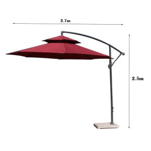 Ô lệch tâm tròn tán rộng 3 mét nhiều màu - góc 1