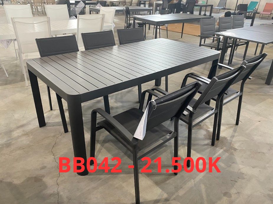 Bộ Bàn Ghế Ăn BB042 – Ghế Lưới Textilene Hiện Đại, Bền Bỉ Shomes