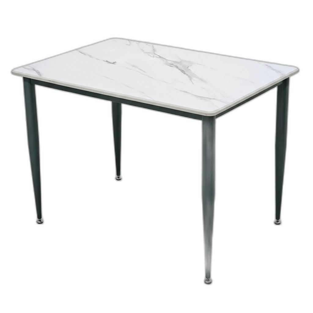Bàn ăn 100x70cm mặt đá ceramic vân mây chân hệ CONE Bàn ăn 100x70cm mặt đá ceramic vân mây chân hệ CONE