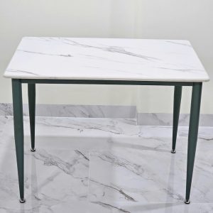 Bàn ăn 100x70cm mặt đá ceramic vân mây chân hệ CONE - hình 1
