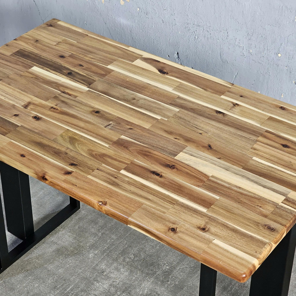 Bàn ăn 120x70cm gỗ tràm chân sắt hộp Bàn ăn 120x70cm gỗ tràm chân sắt hộp - hình 2