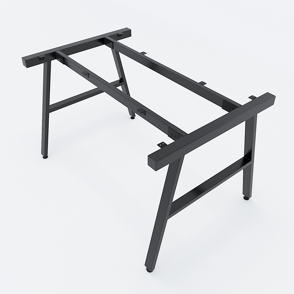 Bàn ăn 120x80cm gỗ cao su chân sắt chữ A Bàn ăn 120x80cm gỗ cao su chân sắt chữ A - hình 1