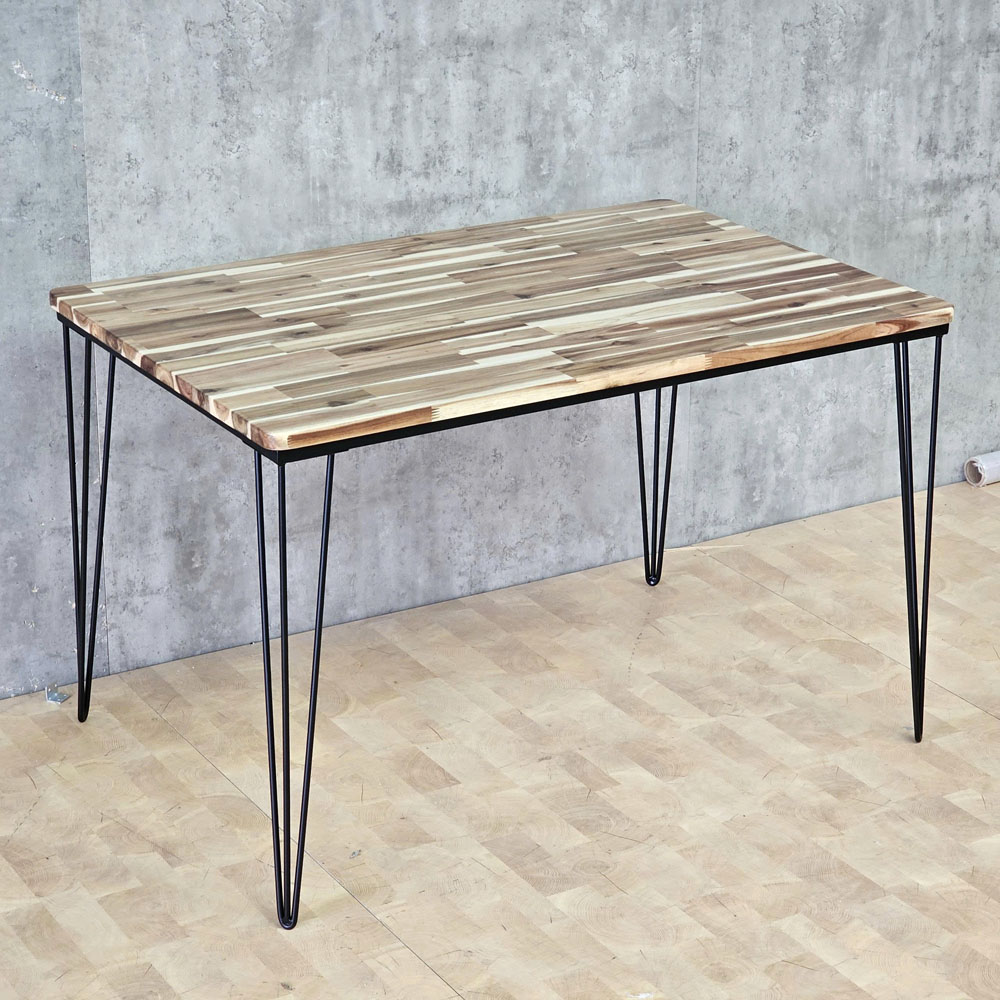 Bàn ăn 120x80cm gỗ tràm chân sắt Bàn ăn 120x80cm gỗ tràm chân sắt - hình 3