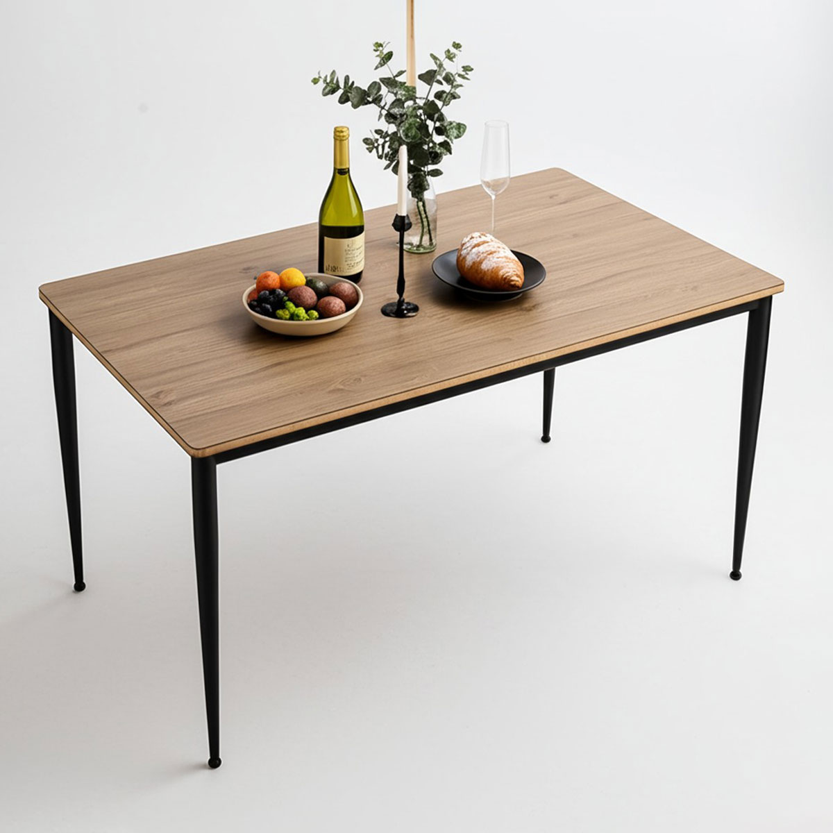 Bàn ăn 140cm gỗ Plywood chân sắt vuốt côn lắp ráp Bàn ăn 140cm gỗ Plywood chân sắt vuốt côn lắp ráp - hình 2