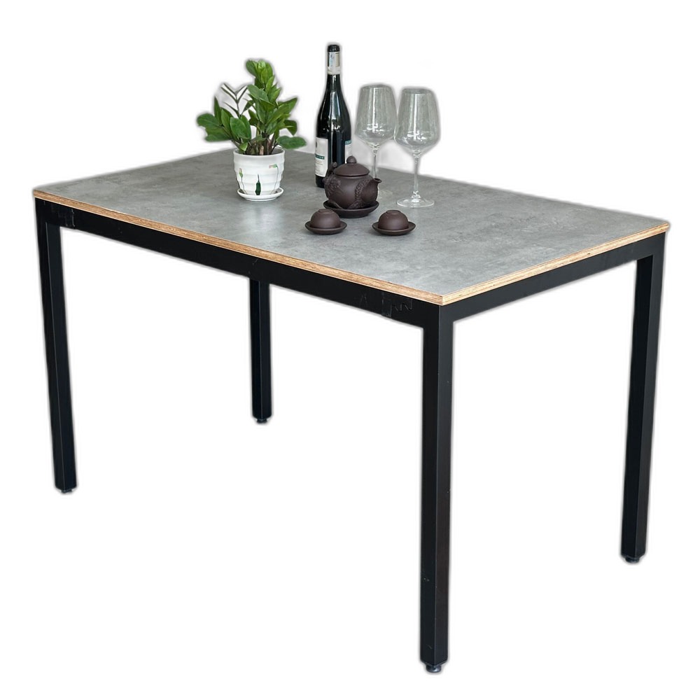 Bàn ăn 140x70cm gỗ Plywood phủ melamin chân sắt lắp ráp Bàn ăn 140x70cm gỗ Plywood phủ melamin chân sắt lắp ráp
